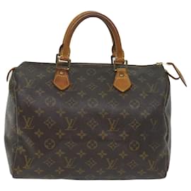 Louis Vuitton-Louis Vuitton Monogram Speedy 30 Bolso de mano M41526 LV Auth 56508-Monograma