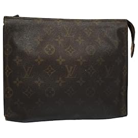 Louis Vuitton-Toilette Poche Louis Vuitton Monogram 26 Bolsa M47542 LV Auth 57644-Monograma