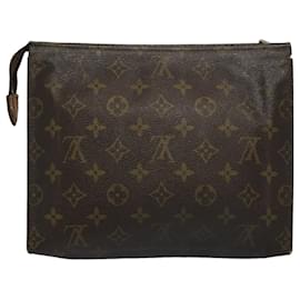 Louis Vuitton-Toilette Poche Louis Vuitton Monogram 26 Bolsa M47542 LV Auth 57644-Monograma