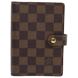 Louis Vuitton-LOUIS VUITTON Damier Ebene Agenda PM Day Planner Cover R20029 LV Aut 56607-Altro