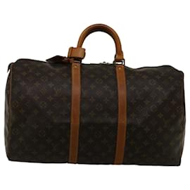Louis Vuitton-Louis Vuitton-Monogramm Keepall 50 Boston Bag M.41426 LV Auth 57704-Monogramm
