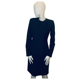 Hugo Boss wool pinstripe suit Navy blue