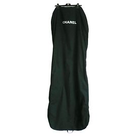 CHANEL Copriabito lungo in cotone nero Nuovo stato Nero