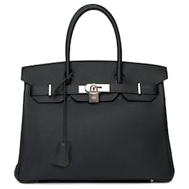 Hermès-Borsa HERMES BIRKIN 30 in pelle nera - 101562-Nero