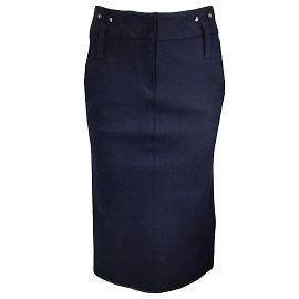 Marc Jacobs Marineblauer Woll-Midirock Blau