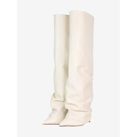 Le Silla-Cream leather knee-high boots - size EU 38-Cream