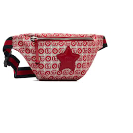 Gucci-Gucci Red Kids GG Canvas Star Belt Bag-Red