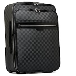 Louis Vuitton-Louis Vuitton Black Damier Graphite Pegase Business Luggage 55-Black