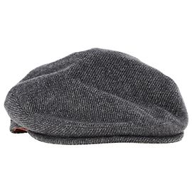Gorra Newsboy Loro Piana de Lana Gris Gris