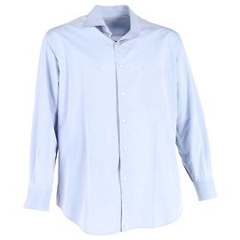 Camisa Oxford de algodón Loro Piana de algodón azul claro Azul Azul claro