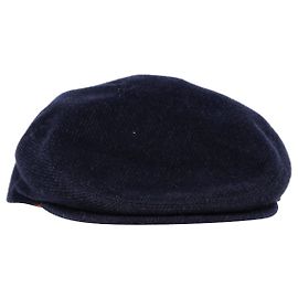 Loro Piana Ballonmütze aus marineblauer Wolle Marineblau