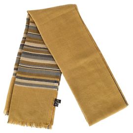 Loro Piana Gestreifter Schal aus beigem Kaschmir Beige