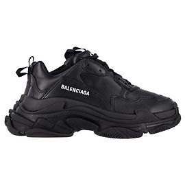 Balenciaga Triple S Sneakers in Black Polyurethane Black
