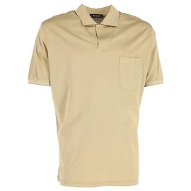 Loro Piana Poloshirt mit Brusttasche aus beiger Baumwolle Beige