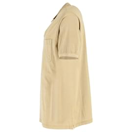 Loro Piana-Loro Piana Chest Pocket Polo Shirt in Beige Cotton-Beige