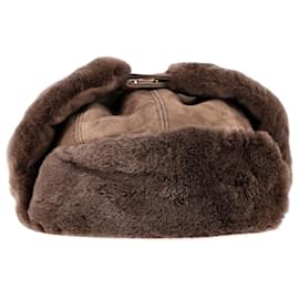 Loro Piana-Loro Piana Winter Hat in Brown Suede-Brown