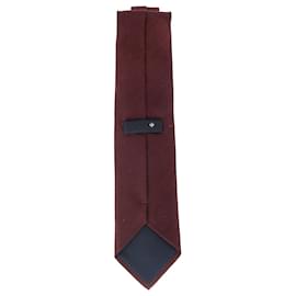 Loro Piana-Loro Piana Textured Tie in Burgundy Wool-Dark red