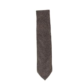 Loro Piana-Cravate texturée Loro Piana en laine marron-Marron
