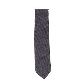 Loro Piana Textured Tie in Blue Wool Blue