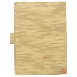 Louis Vuitton-LOUIS VUITTON Epi Agenda PM Tagesplanerhülle Weiß Yvoire R2005J LV Auth 58113-Weiß,Andere