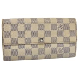 Louis Vuitton-LOUIS VUITTON Damier Azur Portafogli Sarah Lungo Portafoglio N63208 LV Auth bs9313-Altro