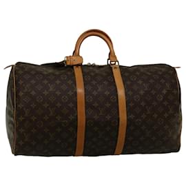Louis Vuitton-Louis Vuitton-Monogramm Keepall 55 Boston Bag M.41424 LV Auth 57713-Monogramm