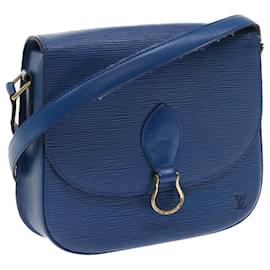 Louis Vuitton-LOUIS VUITTON Epi Saint Cloud GM Shoulder Bag Blue M52195 LV Auth 57143-Blue
