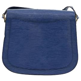 Louis Vuitton-LOUIS VUITTON Epi Saint Cloud GM Shoulder Bag Blue M52195 LV Auth 57143-Blue