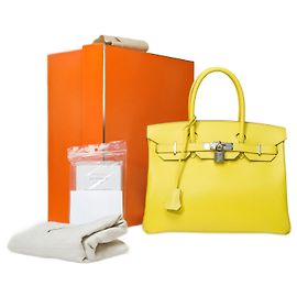 Hermès Borsa HERMES BIRKIN 30 in Pelle Gialla - 101563 Giallo