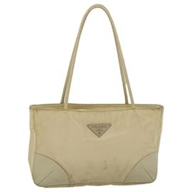 Prada-PRADA Bolso de hombro Nylon Beige Auth 57378-Beige