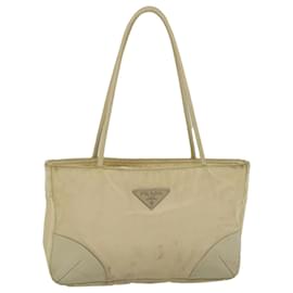 Prada-PRADA Shoulder Bag Nylon Beige Auth 57378-Beige