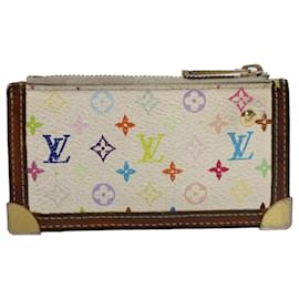 Louis Vuitton-LOUIS VUITTON Monogram Multicolor Pochette Cles Geldbörse Weiß M92655 Auth 56609-Weiß