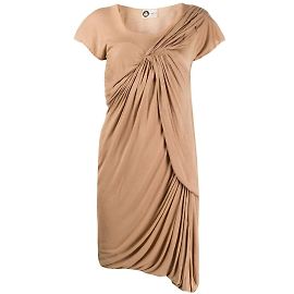Lanvin Beige Drapped Dress Beige