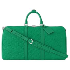Louis Vuitton-LV Keepall 50 pelle verde-Verde