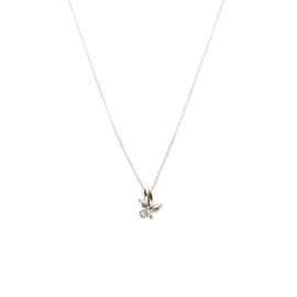 Autre Marque-Silver Olive Leaf Necklace-Silvery