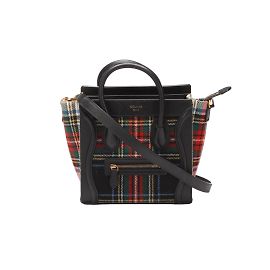 Céline Bolsa de bagagem Nano Tartan Multicor
