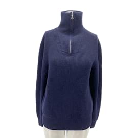 Autre Marque-OFFICINE GENERALE  Knitwear T.International S Wool-Navy blue