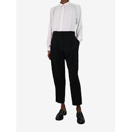 Theory-Black pleated trousers - size US 2-Black