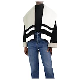 Ralph Lauren-Schwarz gestreifte Jacke aus Kaschmirmischung – Größe US 2-Schwarz