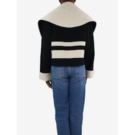 Ralph Lauren-Schwarz gestreifte Jacke aus Kaschmirmischung – Größe US 2-Schwarz