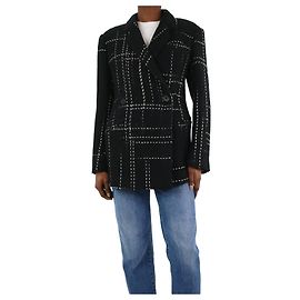 Anine Bing Black double-breasted wool-blend jacket - size XS Black