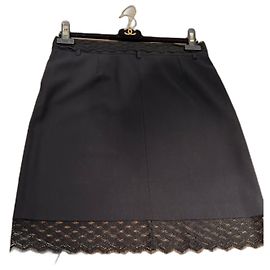 Chanel Schwarzer Rock Schwarz