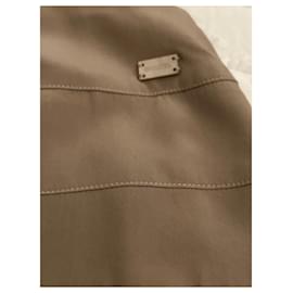 Chanel-Taupe silk skirt-Taupe