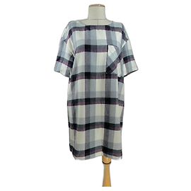 Vestido Woolrich de algodão e lã tartan Multicor