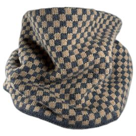 Max Mara Kaschmir Snood Gingham Schal Beige Grau Beige Grau