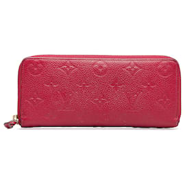 Louis Vuitton-Portafoglio con zip Empreinte con monogramma rosso Louis Vuitton-Rosso