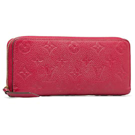 Louis Vuitton-Portafoglio con zip Empreinte con monogramma rosso Louis Vuitton-Rosso