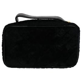 Gianni Versace-Gianni Versace Hand Bag Velor Black Auth ac2405-Black