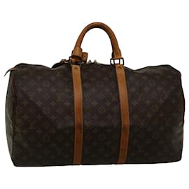 Louis Vuitton-Louis Vuitton-Monogramm Keepall 50 Boston Bag M.41426 LV Auth 57705-Monogramm
