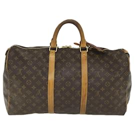 Louis Vuitton-Louis Vuitton Monogram Keepall 50 Borsa Boston M41426 LV Aut 56513-Monogramma